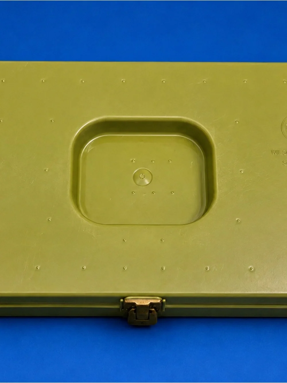 Vintage Wilhold Wilson Mfg Sewing Thread Spool Organizer Case Avocado Green USA